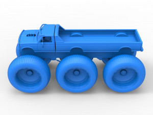 Monster Truck 6x6 concept Version 3 Scale 1 to 25 Model Cetak 3D