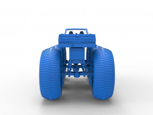 Monster Truck 6x6 concept Version 3 Scale 1 to 25 Model Cetak 3D