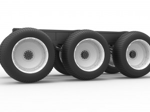 Chassis of 6x6 Monster Truck Version 3 Scale 1 to 25 Modello di stampa 3D