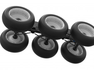 Chassis of 6x6 Monster Truck Version 3 Scale 1 to 25 Modello di stampa 3D