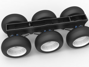 Chassis of 6x6 Monster Truck Version 3 Scale 1 to 25 Modello di stampa 3D