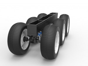 Chassis of 6x6 Monster Truck Version 3 Scale 1 to 25 Modello di stampa 3D