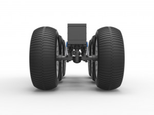 Chassis of 6x6 Monster Truck Version 3 Scale 1 to 25 Modello di stampa 3D