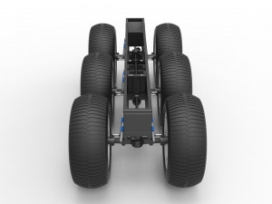 Chassis of 6x6 Monster Truck Version 3 Scale 1 to 25 Modello di stampa 3D