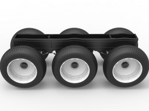 Chassis of 6x6 Monster Truck Version 3 Scale 1 to 25 Modello di stampa 3D