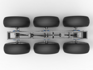 Chassis of 6x6 Monster Truck Version 3 Scale 1 to 25 Modello di stampa 3D