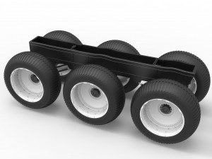 Chassis of 6x6 Monster Truck Version 3 Scale 1 to 25 Modello di stampa 3D
