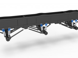 Chassis of 6x6 Monster Truck Version 3 Scale 1 to 25 Modello di stampa 3D