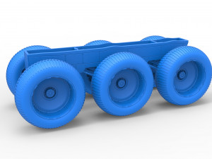 Chassis of 6x6 Monster Truck Version 3 Scale 1 to 25 Modello di stampa 3D