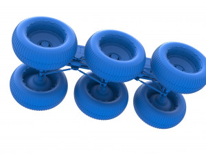 Chassis of 6x6 Monster Truck Version 3 Scale 1 to 25 Modello di stampa 3D