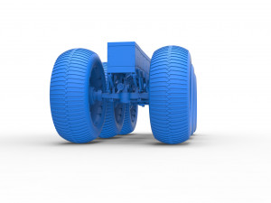 Chassis of 6x6 Monster Truck Version 3 Scale 1 to 25 Modello di stampa 3D