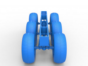 Chassis of 6x6 Monster Truck Version 3 Scale 1 to 25 Modello di stampa 3D