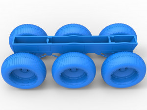 Chassis of 6x6 Monster Truck Version 3 Scale 1 to 25 Modello di stampa 3D