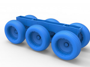 Chassis of 6x6 Monster Truck Version 3 Scale 1 to 25 Modello di stampa 3D