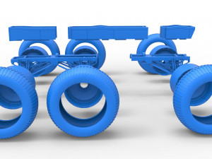 Chassis of 6x6 Monster Truck Version 3 Scale 1 to 25 Modello di stampa 3D