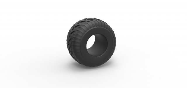 Monster Jam tire 30 Scale 1 to 25 Model Cetak 3D .c4d .max .obj .3ds .fbx .stl .blend 