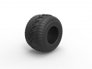 Monster Jam tire 30 Scale 1 to 25 Model Cetak 3D