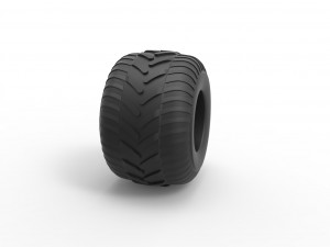 Monster Jam tire 30 Scale 1 to 25 Model Cetak 3D