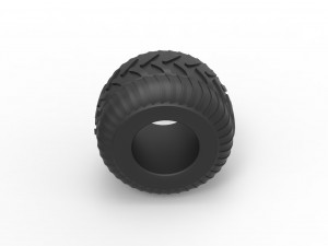 Monster Jam tire 30 Scale 1 to 25 Model Cetak 3D