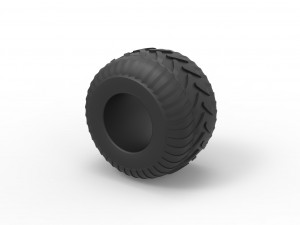 Monster Jam tire 30 Scale 1 to 25 Model Cetak 3D