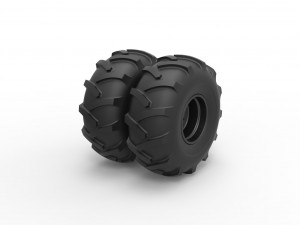 Offroad double wheel Scale 1 to 25 Modelo de Impressão 3D