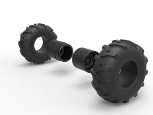 Offroad double wheel Scale 1 to 25 Modelo de Impressão 3D