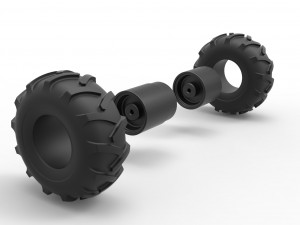 Offroad double wheel Scale 1 to 25 Modelo de Impressão 3D