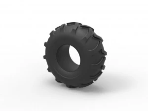 Offroad tire 82 Scale 1 to 25 3D Print Model