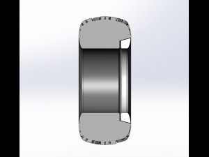 Military KRAZ Whitewall tire VID-201 Scale 1 to 25 3D-Druckmodell