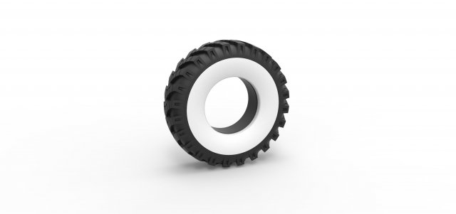 Military Ural Whitewall tire OI-25 Scale 1 to 25 3D-Druckmodell .c4d .max .obj .3ds .fbx .stl .blend 