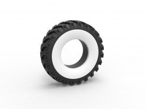 Military Ural Whitewall tire OI-25 Scale 1 to 25 3D Print Model