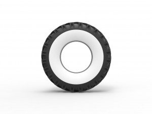 Military Ural Whitewall tire OI-25 Scale 1 to 25 3D-Druckmodell