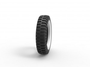Military Whitewall tire Scale 1 to 25 Model Cetak 3D