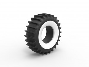 SHERP whitewall tire 1 Scale 1 to 25 3D प्रिंट मॉडल