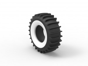 SHERP whitewall tire 1 Scale 1 to 25 3D प्रिंट मॉडल