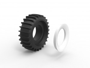 SHERP whitewall tire 1 Scale 1 to 25 3D प्रिंट मॉडल