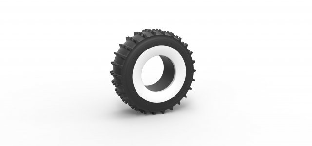 SHERP whitewall tire 2 Scale 1 to 25 3D Print Model .c4d .max .obj .3ds .fbx .stl .blend 