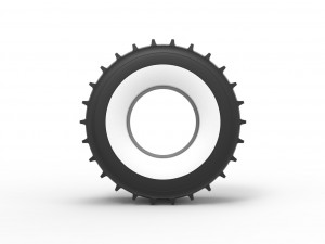 SHERP whitewall tire 2 Scale 1 to 25 3D Print Model
