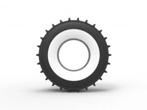 SHERP whitewall tire 2 Scale 1 to 25 3D Print Model