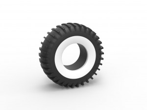 Whitewall Trom tire Scale 1 to 25 Modelo de impresión 3D