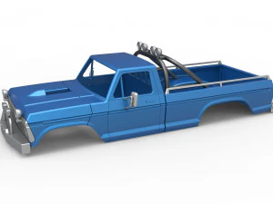 ビンテージ モンスター トラック バージョン 1 スケール 1 ～ 25 のシェル 3Dプリントモデル