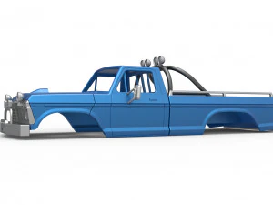 Shell of vintage Monster Truck Version 1 Scale 1 to 25 3D Print Model