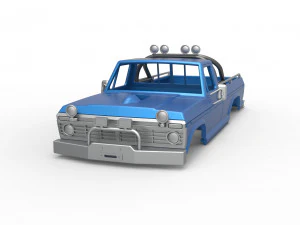 Shell of vintage Monster Truck Version 1 Scale 1 to 25 3D Print Model