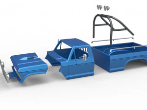 Shell of vintage Monster Truck Version 1 Scale 1 to 25 3D Print Model