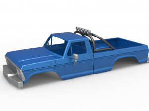 Shell of vintage Monster Truck Version 2 Scale 1 to 25 3Dプリントモデル