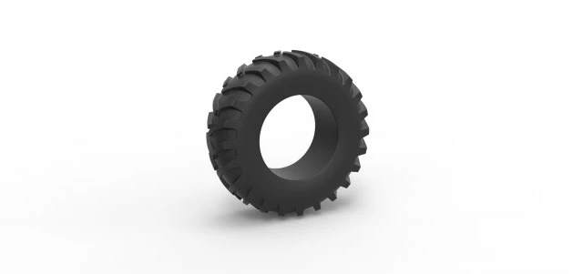 Tractor tire 17 Scale 1 to 25 3D Print Model .c4d .max .obj .3ds .fbx .stl .blend