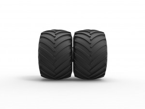 Monster Jam Double Wheel Scale 1 to 25 Model do druku 3D