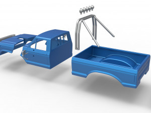 Shell of vintage Monster Truck Version 3 Scale 1 to 25 3Dプリントモデル