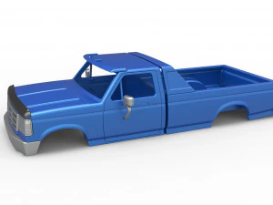 Оболочка винтажного Monster Truck Version 4 Масштаб от 1 до 25 3D Принт Модель