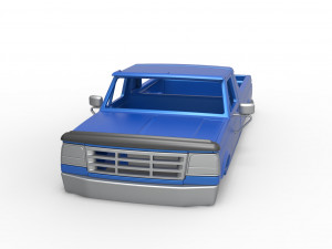Shell of vintage Monster Truck Version 4 Scale 1 to 25 3D-printmodel